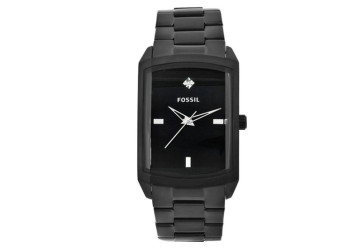 Uhrenarmband Fossil FS4483 Stahl Schwarz 24mm